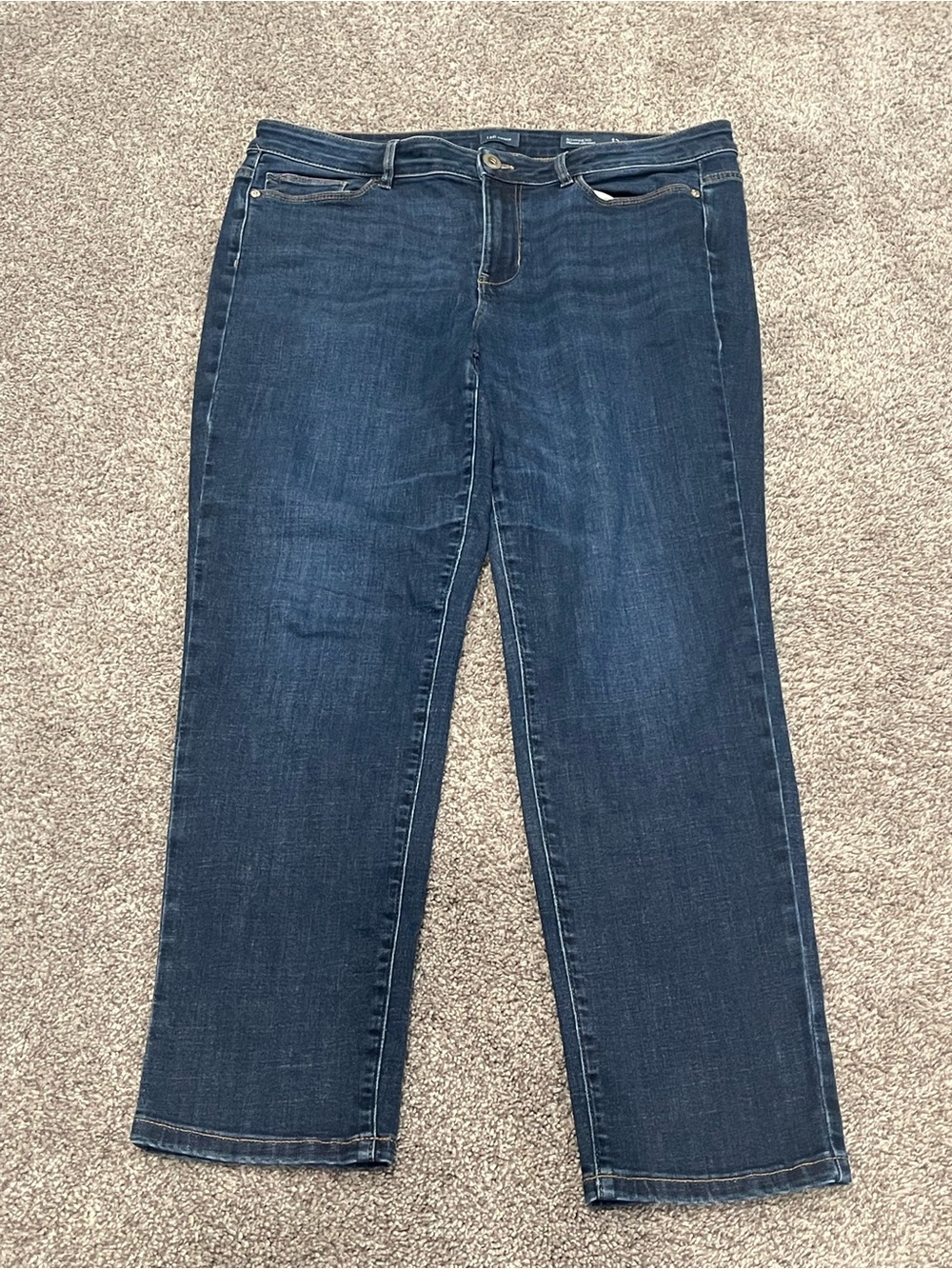 J.Jill Denim Boyfriend Straight Leg Ankle Jeans Women’s 12 Dark Wash